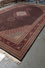 Load image into Gallery viewer, 18 x 18.3 High Quality Wool and Silk Mahi Tabriz Rug Black #PIX-5801