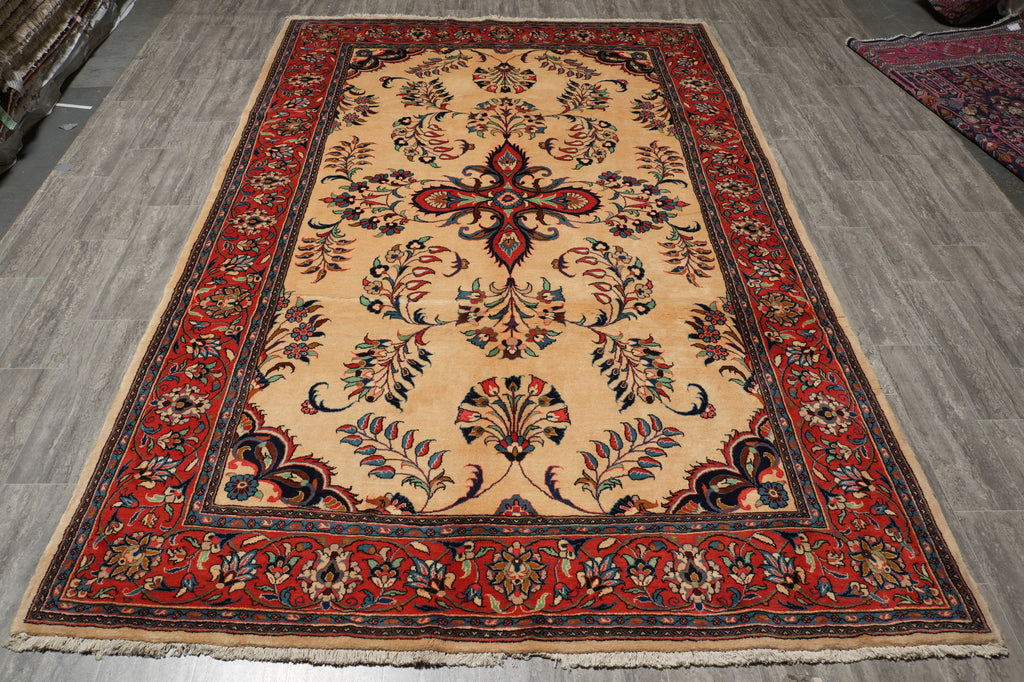 7 x 11 Fine Persian Sarouk Rug #B-72343