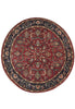 Load image into Gallery viewer, 5.10 x 5.10 Round Handmade Jaipur Rug Burgundy Black