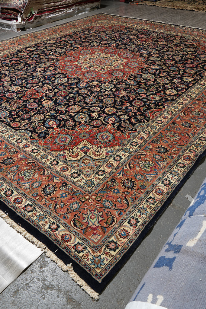 13 x 16.3 Authentic Persian Wool Sarouk Tabriz Rug #PIX-4404