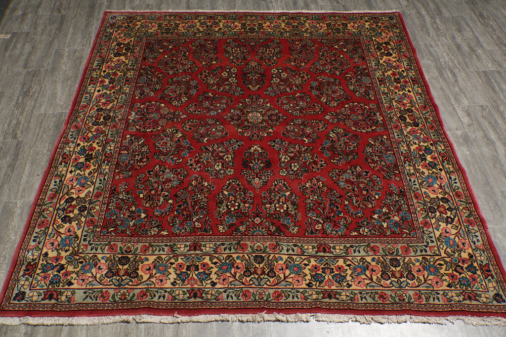 7 x 7 Fine Persian Sarouk Rug - Iran #B-72444