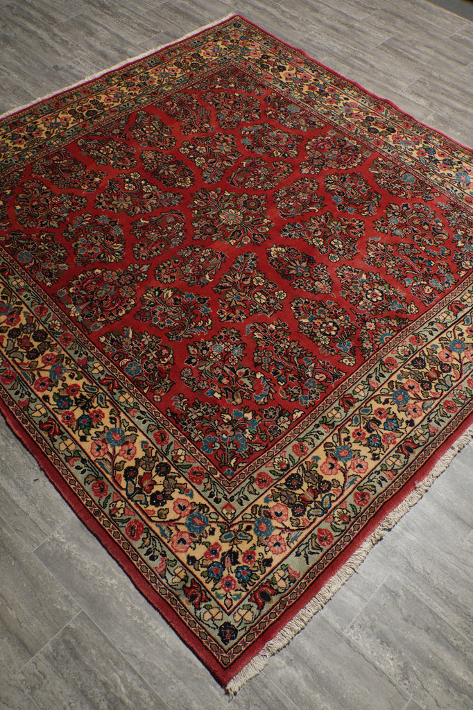 7 x 7 Fine Persian Sarouk Rug - Iran #B-72444