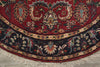 Load image into Gallery viewer, 6 x 6 Round Handmade Jaipur Rug Burgundy Black #F-4206