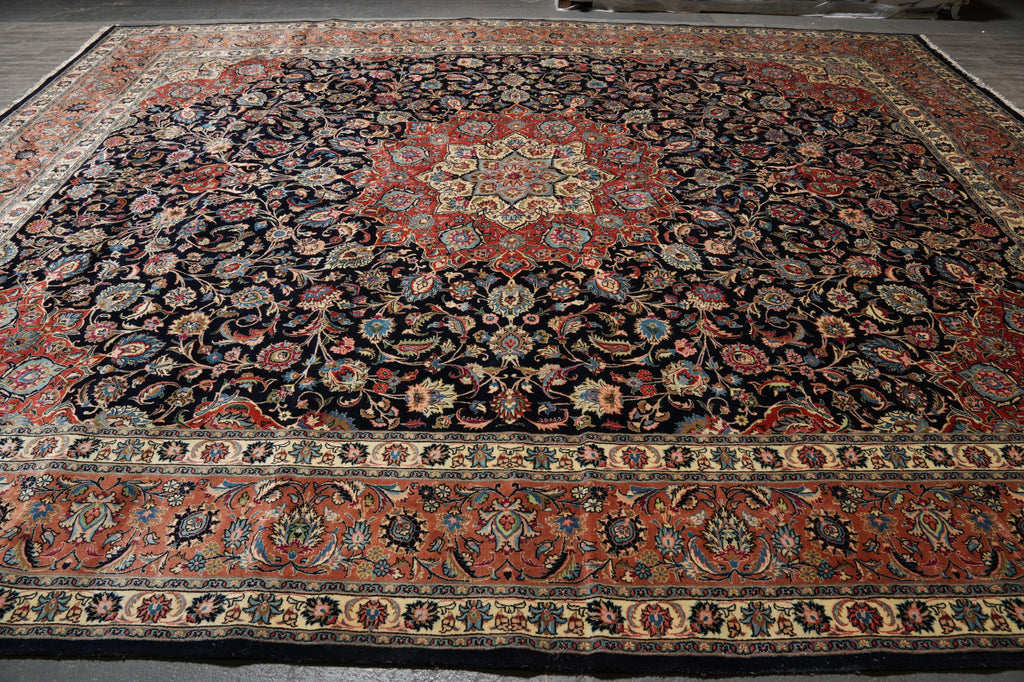 13 x 16.3 Authentic Persian Wool Sarouk Tabriz Rug 
