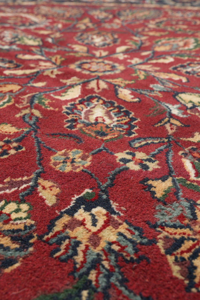 6 x 6 Round Handmade Jaipur Rug Burgundy Black #F-4206