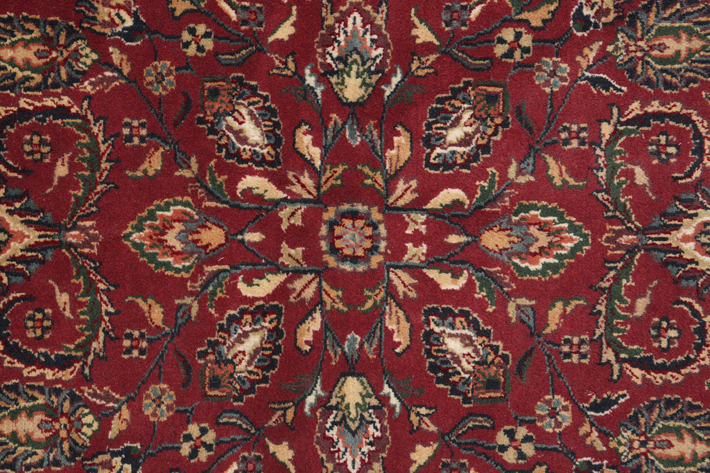 6 x 6 Round Handmade Jaipur Rug Burgundy Black #F-4206