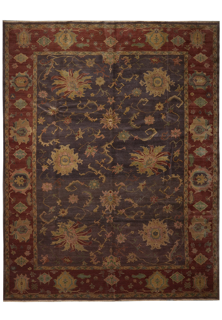 10 x 13 Hand-Knotted Jaipur Rug Brown #PIX-17376