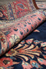 Load image into Gallery viewer, 7 x 11 Royal Blue Fine Persian Lilihan Sarouk Rug 72309