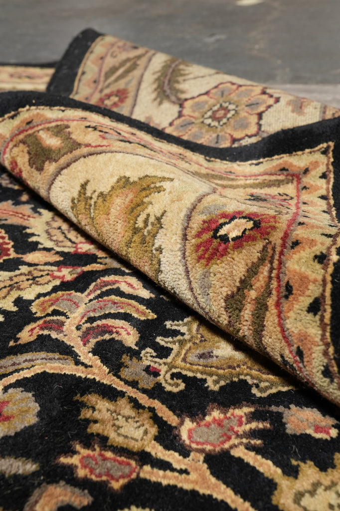 12 x 18 Black Hand-Knotted Wool Jaipur Rug #PIX-16238