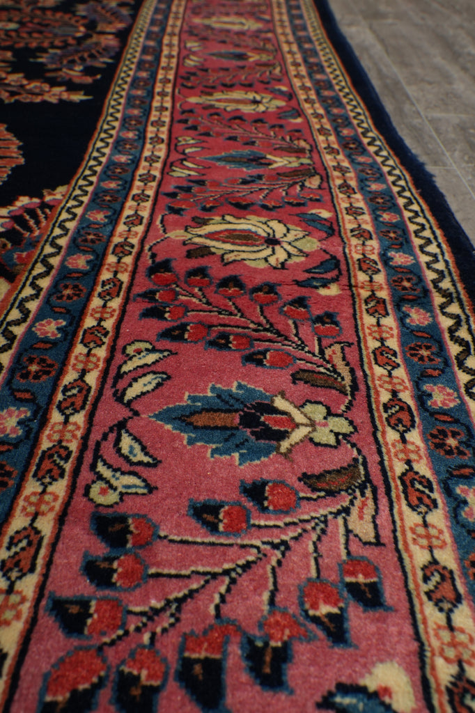 7 x 11 Royal Blue Fine Persian Lilihan Sarouk Rug 72309