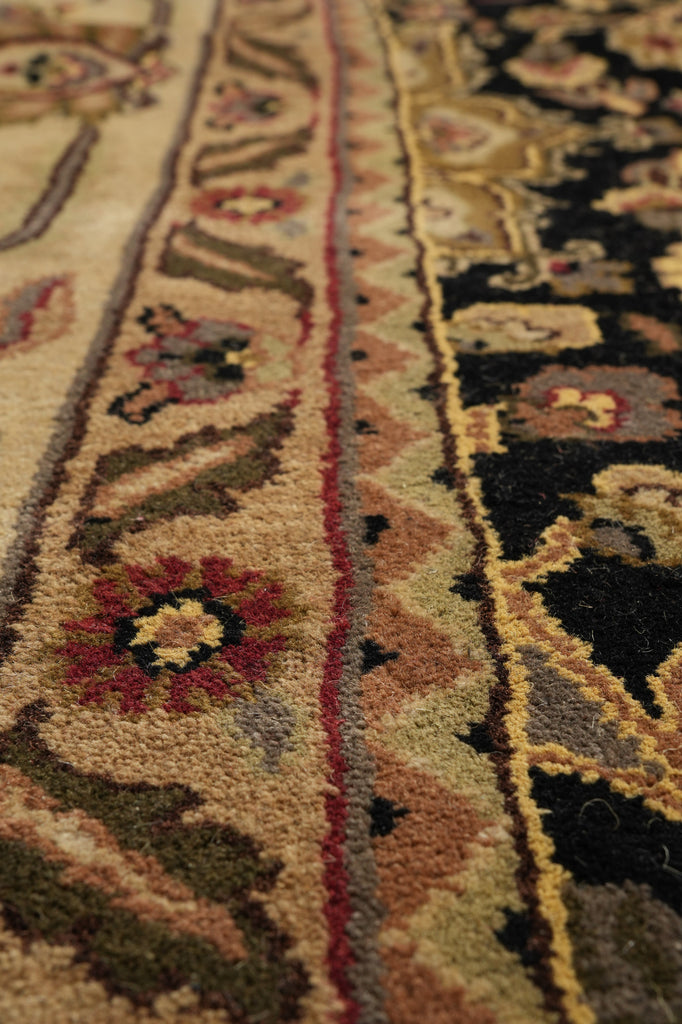 12 x 18 Black Hand-Knotted Wool Jaipur Rug #PIX-16238