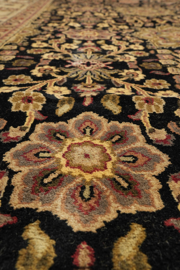 12 x 18 Black Hand-Knotted Wool Jaipur Rug #PIX-16238