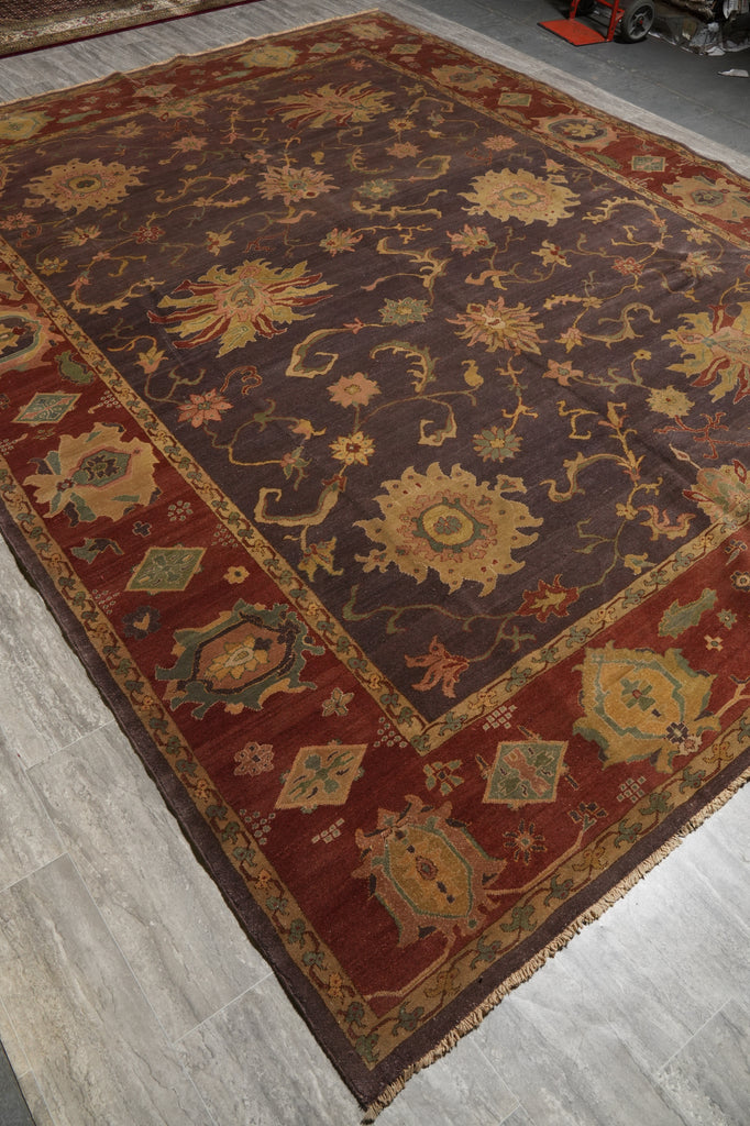 10 x 13 Hand-Knotted Jaipur Rug Brown #PIX-17376