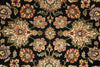 Load image into Gallery viewer, 6 x 6 Round Handmade Wool Rug Black Burgundy #F-4207