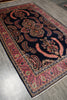 Load image into Gallery viewer, 7 x 11 Royal Blue Fine Persian Lilihan Sarouk Rug 72309