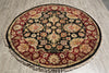 Load image into Gallery viewer, 6 x 6 Round Handmade Wool Rug Black Burgundy