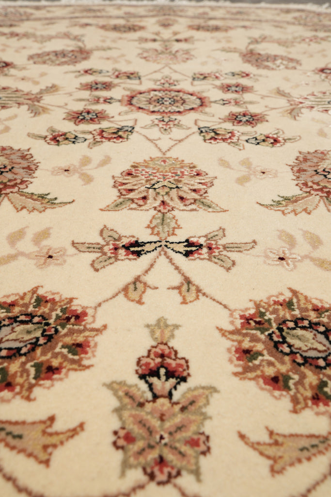 5 x 5 Round Handmade Wool Agra Round Contemporary Design Rug #F-4208