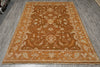 Load image into Gallery viewer, 6 x 8.9 Hand-Knotted Agra Rug Honey Brown #PIX-18757