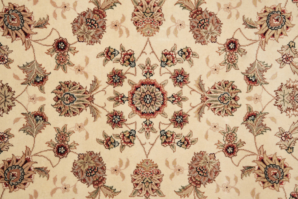 5 x 5 Round Handmade Wool Agra Round Contemporary Design Rug #F-4208