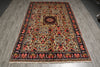 Load image into Gallery viewer, 6.6 x 10.4 Ivory Fine Persian Floral Bijar Rug 72324