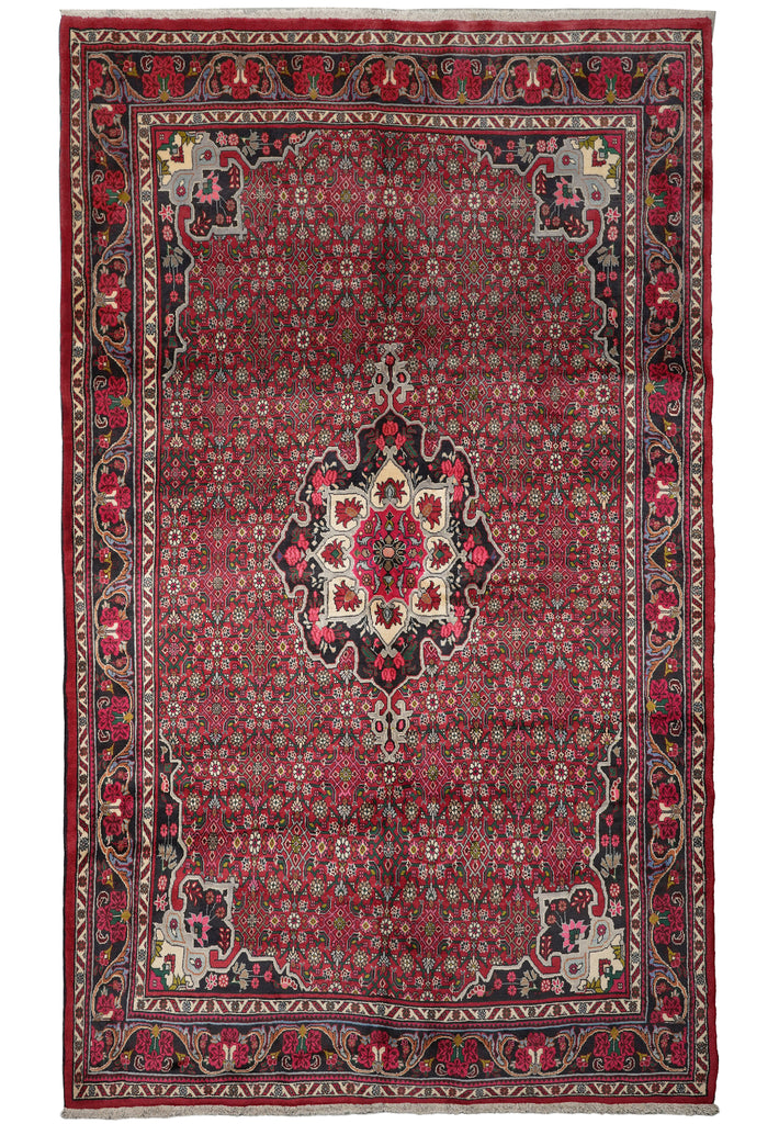 6.8 x 10.9 Salmon Red Fine Persian Bijar Rug 72412