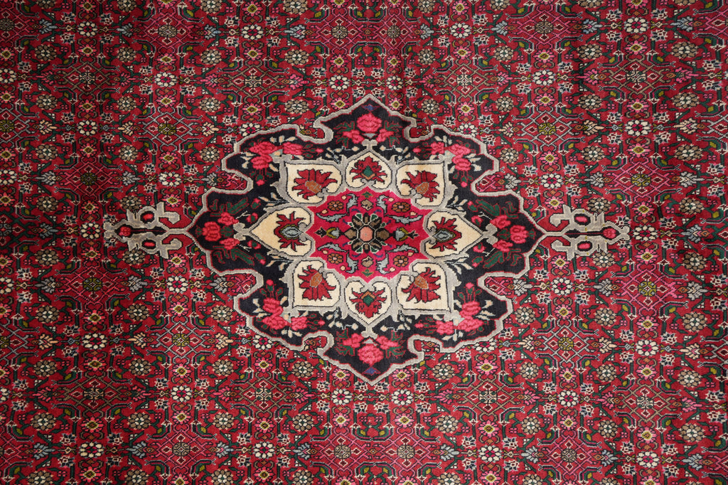 6.8 x 10.9 Salmon Red Fine Persian Bijar Rug 72412