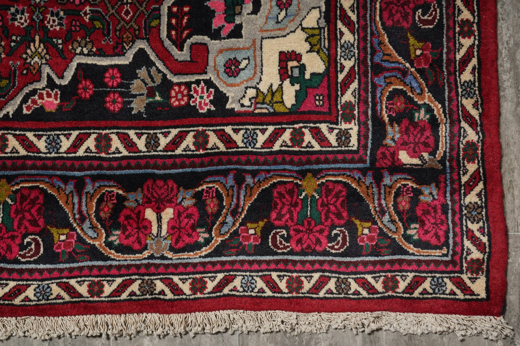 6.8 x 10.9 Salmon Red Fine Persian Bijar Rug 72412