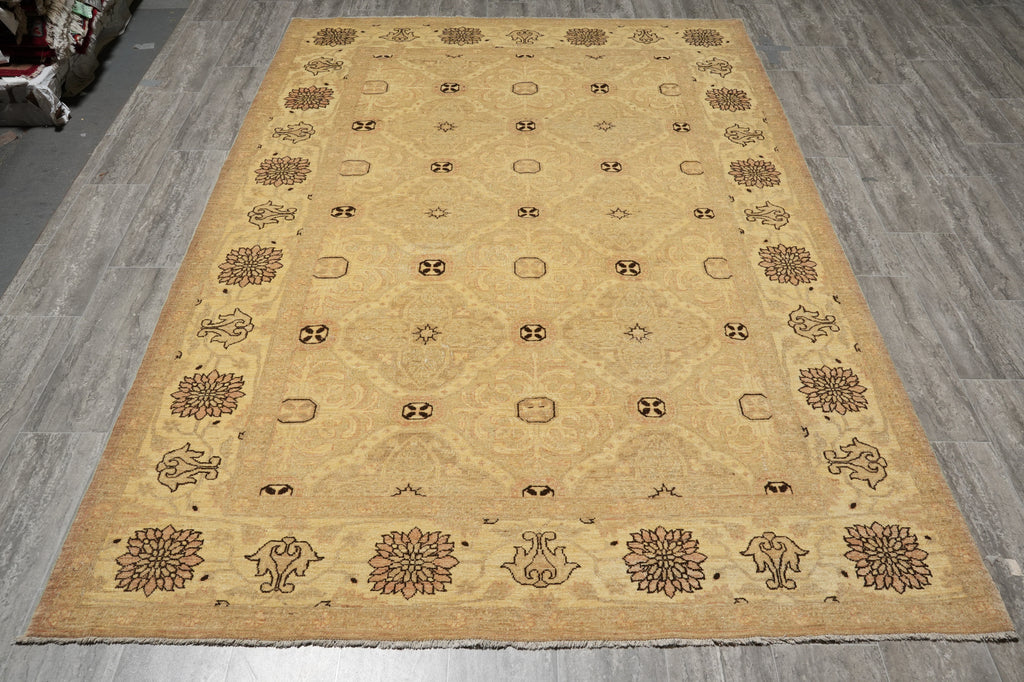 6 x 9 Hand-Knotted Chobi Peshawar Rug Transitional #F-5370