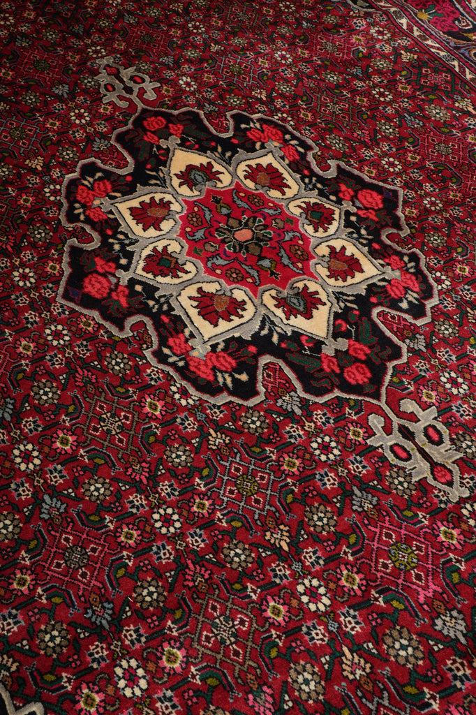 6.8 x 10.9 Salmon Red Fine Persian Bijar Rug 72412
