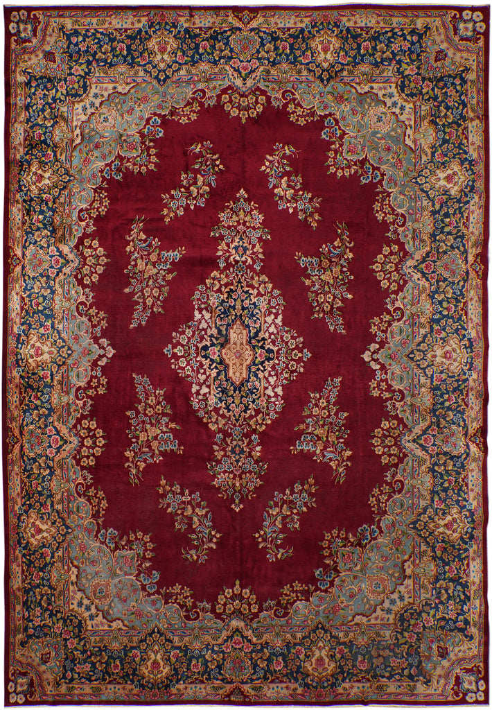 11.8 x 16.6 Old Persian Kerman Rug Clearance Sale