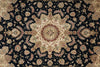 Load image into Gallery viewer, 5.9 x 8.9 Quality Wool And Silk Tabriz Rug Fancy Black #PIX-10568
