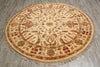 Load image into Gallery viewer, 6 x 6 Round Light Beige handmade Wool Agra Rug
