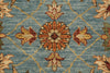 Load image into Gallery viewer, 6 x 6 Round Light Blue Handmade Natural Wool Agra Quality Handmade Rug #F-4212