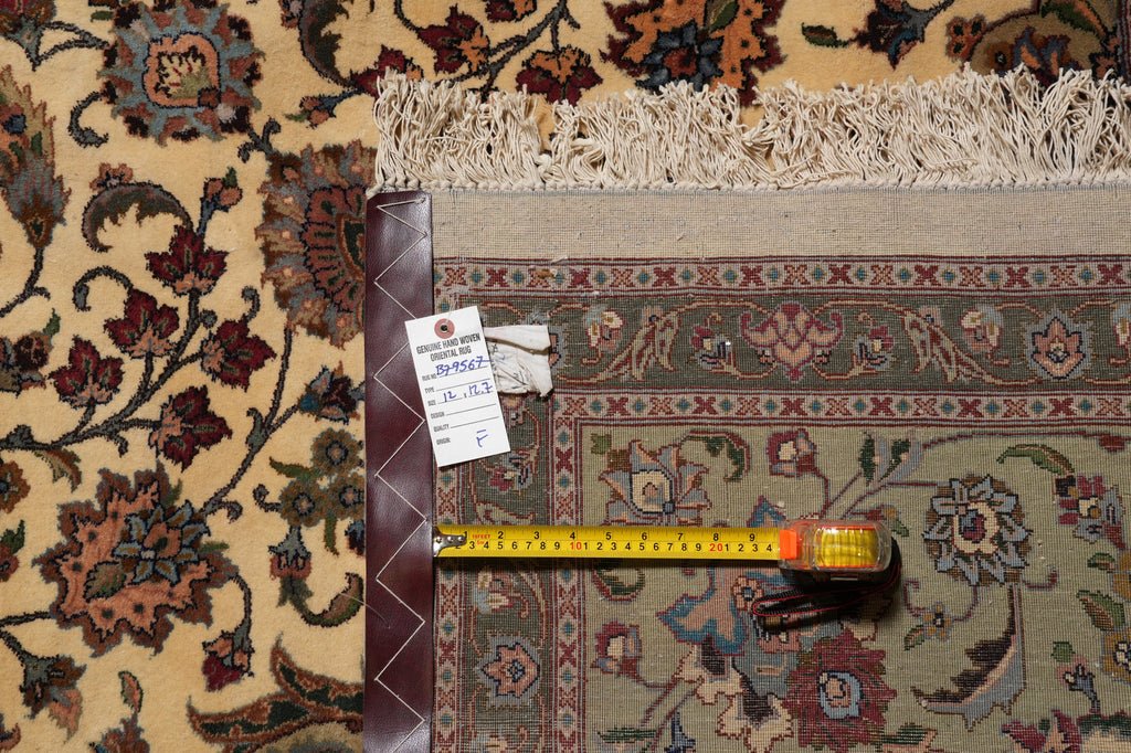 12 x 12.7 Square Rare One of A Kind Authentic Fine Signed Persian Tabriz Rug Iran 400 KPSI  #B-79567
