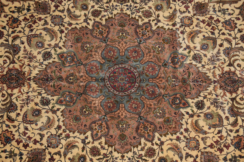 12 x 12.7 Square Rare One of A Kind Authentic Fine Signed Persian Tabriz Rug Iran 400 KPSI  #B-79567