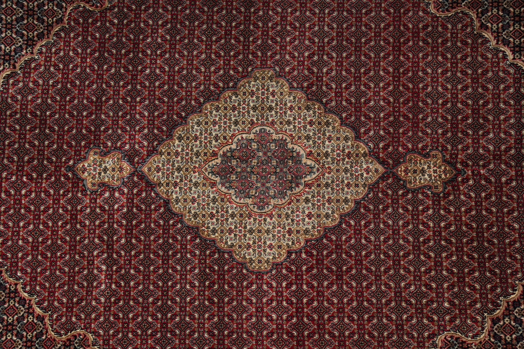 6.8 x 10 Nice Hand-knotted Rug Quality Wool and Silk Lustrous Dense Pile #PIX-10151