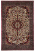 Load image into Gallery viewer, 7 x 10.7 Ivory Fine Persian Floral Bijar Rug 72408