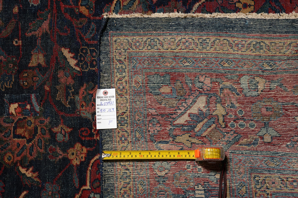 10 x 12.9 Antique Persian Estate Rug Blue #PIX-23971