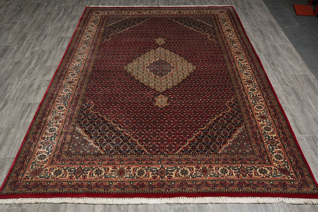 6.8 x 10 Nice Hand-knotted Rug Quality Wool and Silk Lustrous Dense Pile #PIX-10151
