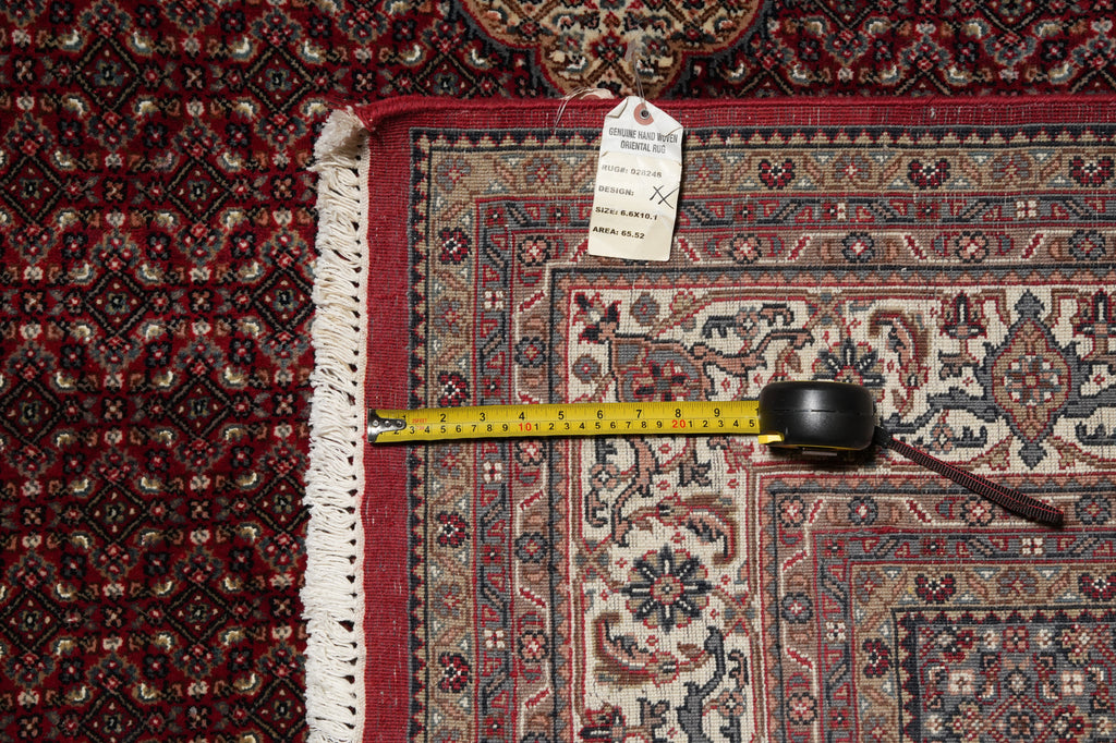 6.6 x 10 Quality Wool and Silk Mahi Tabriz Rug NEW Hand-Knotted #10116
