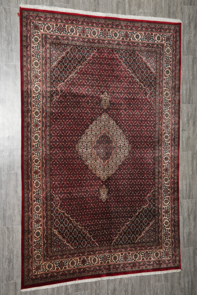 6.6 x 10 Quality Wool and Silk Mahi Tabriz Rug NEW Hand-Knotted #10116