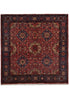 Load image into Gallery viewer, 6.8 x 6.8 Red Fine Persian Lilihan Sarouk Rug 72382