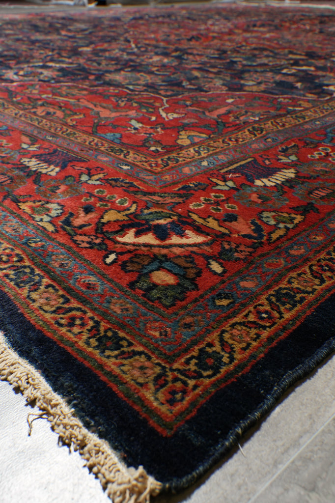 10 x 12.9 Antique Persian Estate Rug Blue #PIX-23971