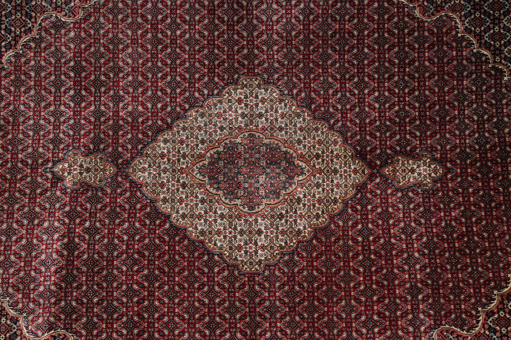 6.6 x 10 Quality Wool and Silk Mahi Tabriz Rug NEW Hand-Knotted #10116