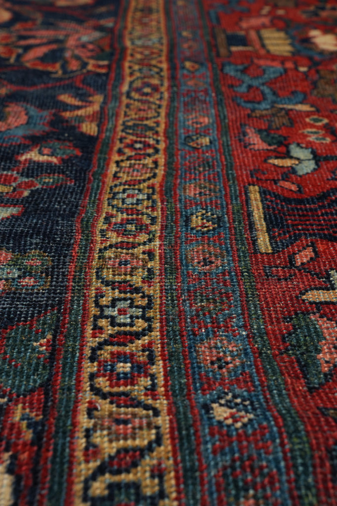 10 x 12.9 Antique Persian Estate Rug Blue #PIX-23971