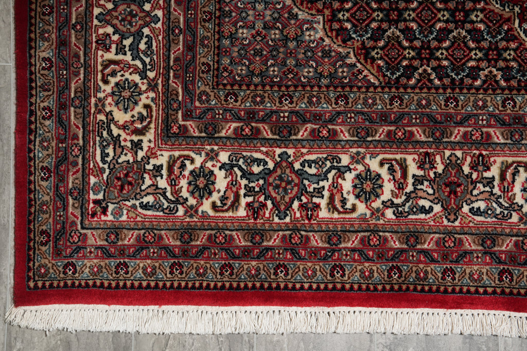 6.6 x 10 Quality Wool and Silk Mahi Tabriz Rug NEW Hand-Knotted #10116
