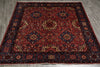 Load image into Gallery viewer, 6.8 x 6.8 Red Fine Persian Lilihan Sarouk Rug 72382