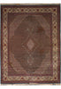 Load image into Gallery viewer, 13.3 x 16.6 Fine Wool and Silk on Silk Mahi Tabriz Rug Green