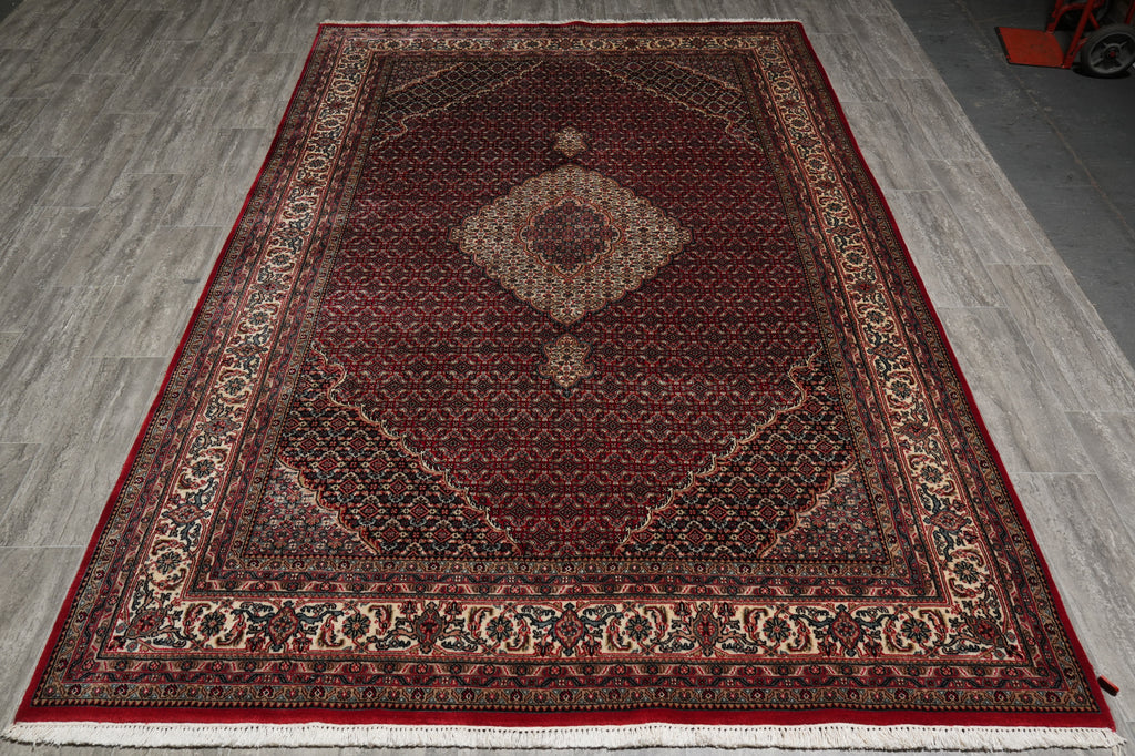 6.6 x 10 Quality Wool and Silk Mahi Tabriz Rug NEW Hand-Knotted #10116