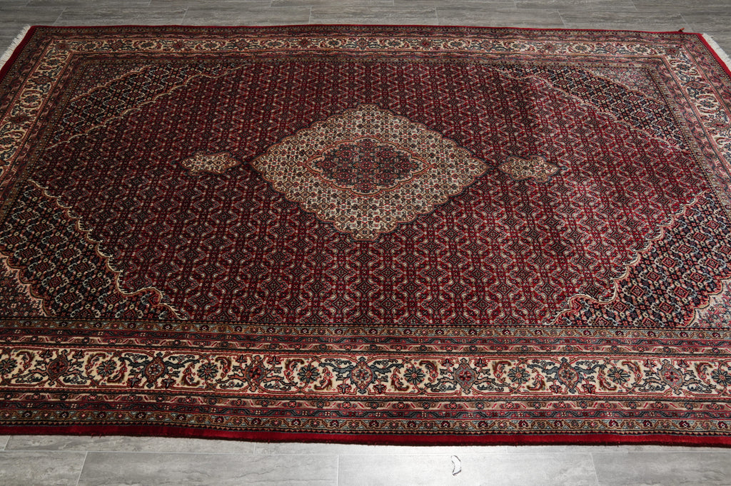 6.6 x 10 Quality Wool and Silk Mahi Tabriz Rug NEW Hand-Knotted #10116